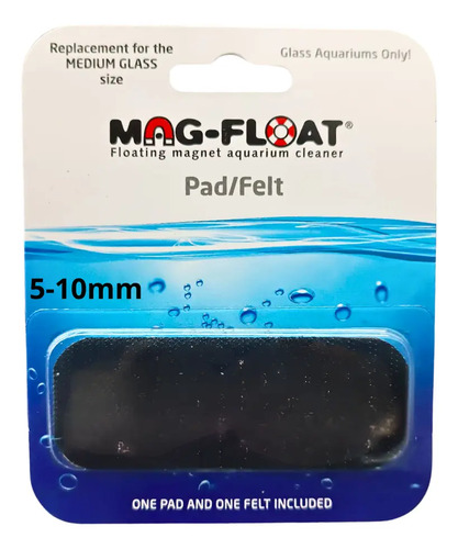Limpador Vidro Aquário Mag-float Feltro Reposição 10mm